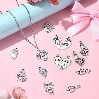 70Pcs 14 Styles Tibetan Style Alloy Pendants FIND-CJ0001-88-1