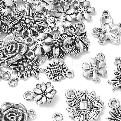 Sunflower Tibetan Style Alloy Pendants TIBEP-CJ0001-09-RS-1
