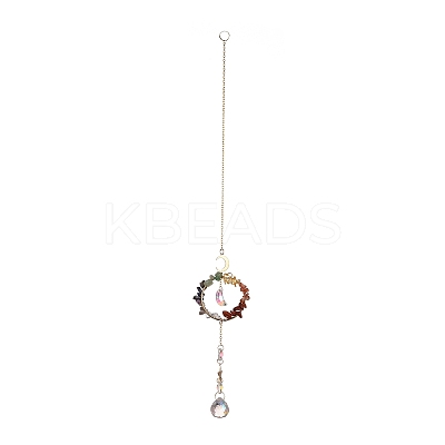 Moon & Teardrop Glass Hanging Suncatchers LS-HJEW-I011-04G-1