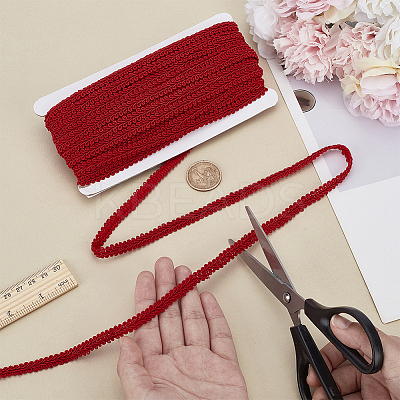 25M Polyester Braided Lace Trim OCOR-WH0082-300A-1