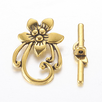 Tibetan Style Toggle Clasps GLF0677Y-NF-1