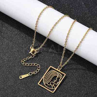 304 Stainless Steel Necklace LS-NJEW-D330-01G-03-1