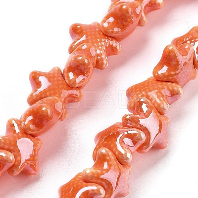 Glazed Porcelain Beads PORC-Q002-03K-1