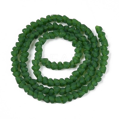 Frosted Opaque Glass Beads Strands GLAA-N017-4mm-17-1