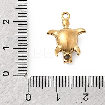 304 Stainless Steel Micro Pave Rhinestone Pendants STAS-G369-07G-1