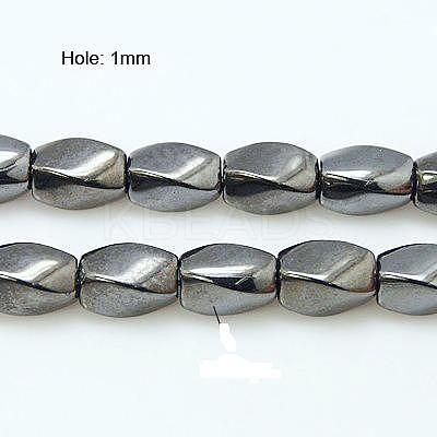 Non-Magnetic Synthetic Hematite Beads Strands G-E001-4-9x6mm-1
