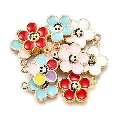 10Pcs 5 Styles Alloy Enamel Pendants ENAM-FP0002-45-1