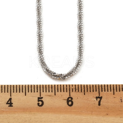 Brass Sterling Silver Chains Necklaces for Women NJEW-D302-25P-1