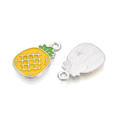 Fruit Alloy Enamel Charms PALLOY-S058-01P-19-1