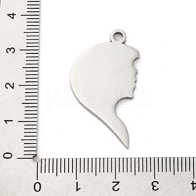Anti-Tarnish 201 Stainless Steel Pendants STAS-R002-20P-1