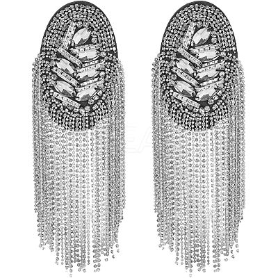 2Pcs Detachable Iron Tassel Epaulettes FIND-FH0005-44P-1