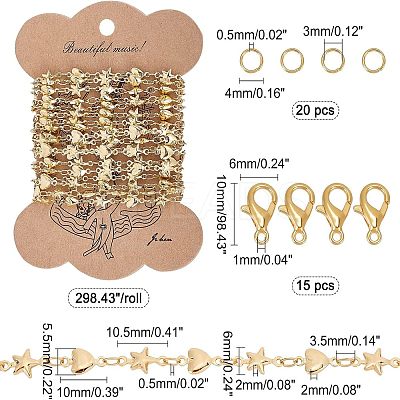 2.5M Brass Link Chains DIY-CA0002-14-1