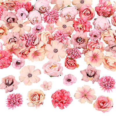 60Pcs Cloth Flower DIY-SP0005-73E-1
