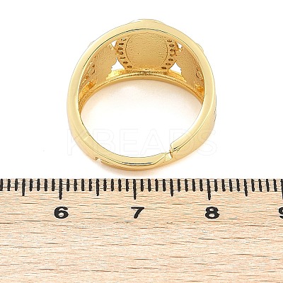 Brass Micro Pave Clear Cubic Zirconia Finger Rings for Women RJEW-Z081-01G-1