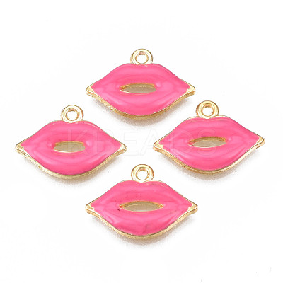 Rack Plating Alloy Enamel Pendants ENAM-T011-116B-1