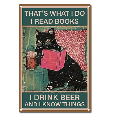 Vintage Metal Tin Sign AJEW-WH0157-046-1