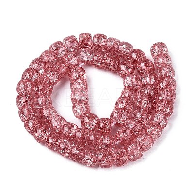 Crackle Transparent Glass Beads Strands GLAA-N069-03A-05-1