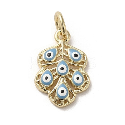 Brass Enamel Pendants KK-E092-21G-03-1
