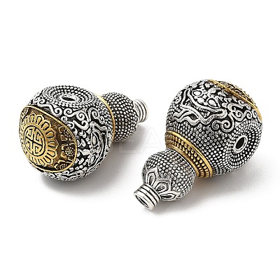 Rack Plating Tibetan Style Alloy 3 Hole Guru Beads FIND-B023-06-1