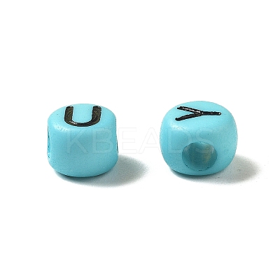 Opaque Acrylic Beads OACR-R005-02F-1