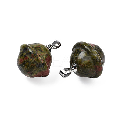 Natural Unakite Pendants PORC-T132-053M-1