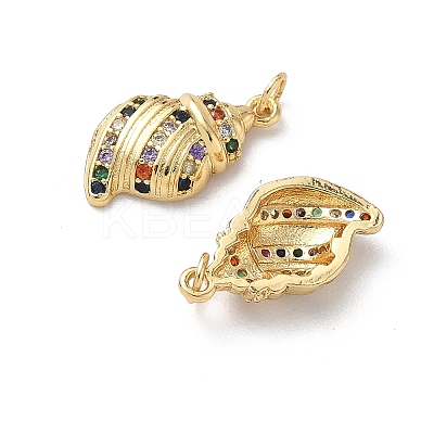 Brass Micro Pave Cubic Zirconia Pendants KK-D502-26N-G-1