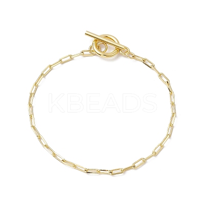 Brass Paperclip Chains Bracelets for Women BJEW-JB10398-1