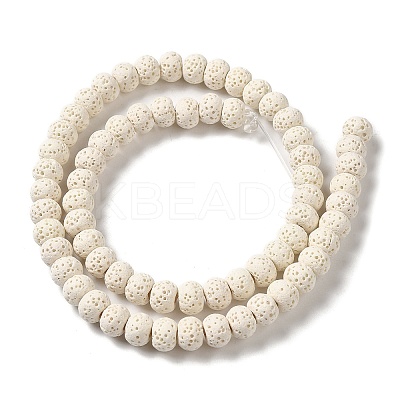 Natural Lava Rock Dyed Beads Strands G-Z036-B01-04-1