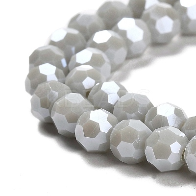 Electroplate Opaque Glass Beads Strands X-EGLA-A035-P8mm-A22-1