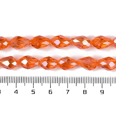 Transparent Electroplate Glass Beads Strands X-EGLA-N013-T10mm-B09-1
