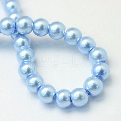 Baking Paint Glass Pearl Bead Strands HY-Q003-3mm-24-1