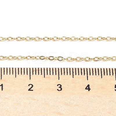 PVD Vacuum Plating 304 Stainless Steel Cable Chain Necklaces X-NJEW-E026-04G-D-1