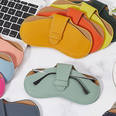 1Pc PU Leather Eyeglass Cases AJEW-CN0004-42-1
