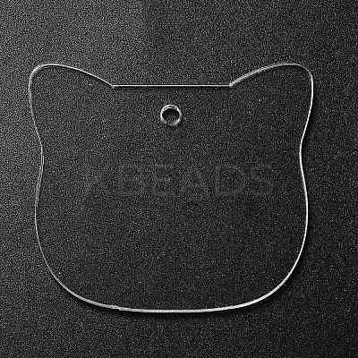 Transparent Acrylic Blank Pendants TACR-Z003-01A-1