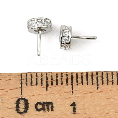 Brass Micro Pave Clear Cubic Zirconia Peg Bails LS-KK-C107-12P-1