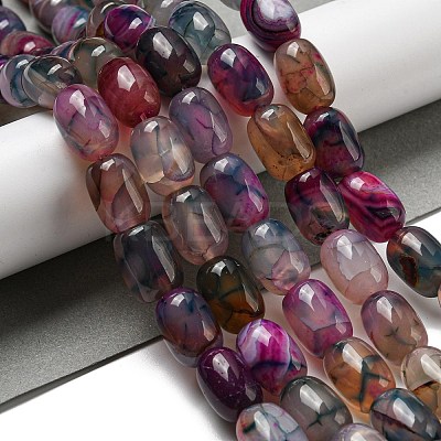 Natural Dragon Veins Agate Beads Strands G-A223-D11-01H-1