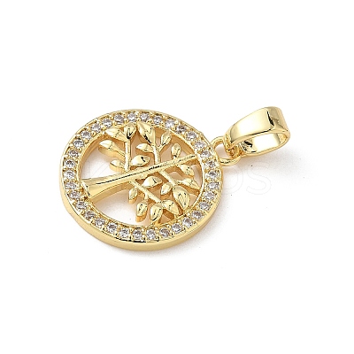 Brass Micro Pave Cubic Zirconia Pendants KK-S337-06G-A-1