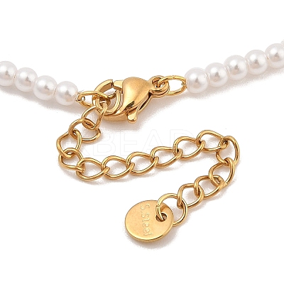 Imitation Pearl & Synthesis Shell Beaded Necklaces NJEW-A032-06G-02-1