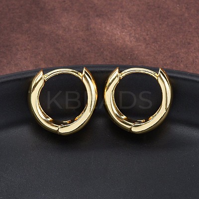Brass Huggie Hoop Earrings EJEW-F260-06G-1
