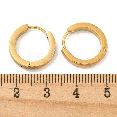 Ion Plating(IP) Frosted 304 Stainless Steel Huggie Hoop Earrings for Women EJEW-C096-31A-G-1