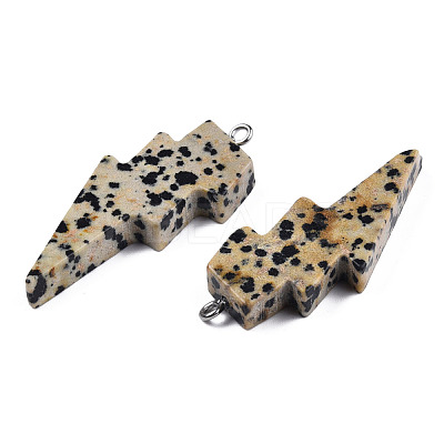 Natural Dalmatian Jasper Pendants G-N332-53-A14-1