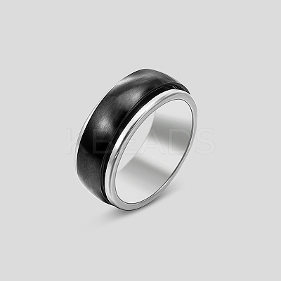 Rotatable 304 Stainless Steel Finger Rings FS-WGF1F3F-04-1
