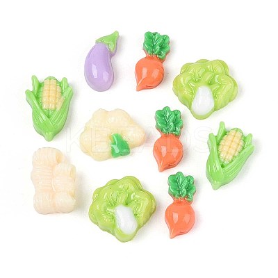Vegetables Theme Opaque Resin Cabochons CRES-T025-25-1
