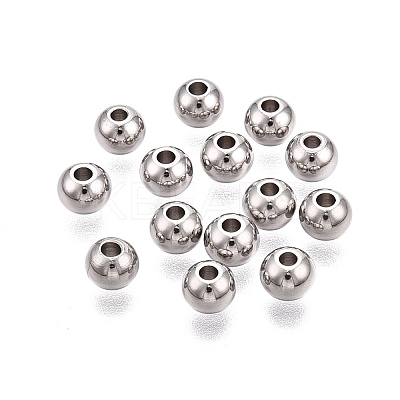 Tarnish Resistant 201 Stainless Steel Beads X-STAS-R033-5mm-1