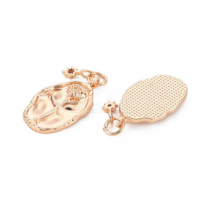 Mother's Day Brass Hyacinth Rhinestone Pendants LS-X-KK-S364-213-1