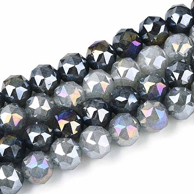 Anti-Tarnish Electroplate Glass Beads Strands GLAA-N064-10mm-M-1