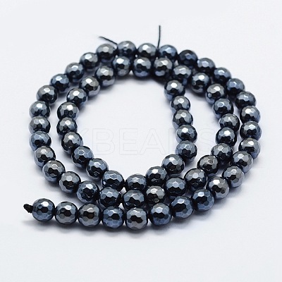 Electroplated Natural Agate Beads Strands G-G749-01E-8mm-1