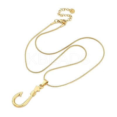 304 Stainless Steel Pendant Necklaces NJEW-P330-01A-G-1