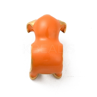 Ion Plating(IP) 304 Stainless Steel Enamel European Beads STAS-G308-41G-1