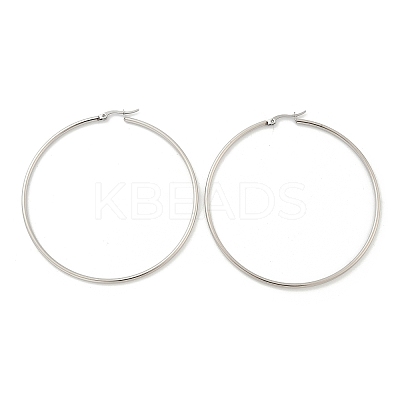 Tarnish Resistant 304 Stainless Steel Big Hoop Earrings EJEW-F105-01P-1